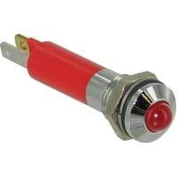 CML Innovative Technologies Panel Mount Indicator LED 0.315 in Red 24 VDC QC Tabs 1904 Series