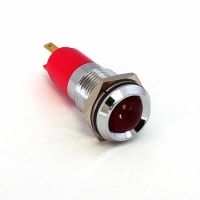 CML Innovative Technologies Panel Mount Indicator LED 0.5" Bezel Red 24VAC/VDC Tabs SunLight Visibility