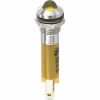 CML Innovative Technologies Indicator Panel Mount LED Mnt-Sz 0.315" Bezel Yellow 24VAC/VDC Tabs