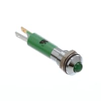 CML Innovative Technologies Panel Mount Indicator LED 0.315" Bezel Green 12 VDC Tabs 1904 Series