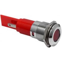 CML Innovative Technologies Indicator Panel Mount LED Mnt-Sz 16mm Bezel Red 130VAC Tabs