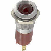 CML Innovative Technologies Panel Mount Indicator LED 0.5 in Red 24V QC SunLight Visible 192A Series