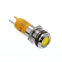 CML Innovative Technologies Indicator Panel Mount LED Mnt-Sz 0.5" Bezel Yellow 12VAC/VDC Tabs