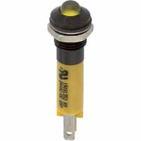 CML Innovative Technologies Indicator Panel Mount LED Mnt-Sz 0.315" Bezel Yellow 24VAC/VDC Tabs