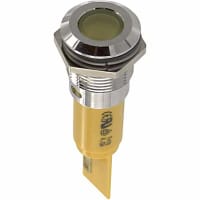 CML Innovative Technologies Panel Mount Indicator LED 0.638 in Yellow 130 VAC QC Tabs 1941 Series