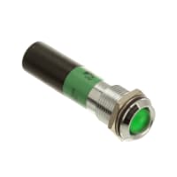 CML Innovative Technologies Indicator Panel Mount LED Mnt-Sz 0.5" Bezel Green 130VAC Tabs