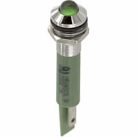 CML Innovative Technologies Panel Mount Indicator LED 0.315 in Green 230VAC QC Tabs 1951 Series