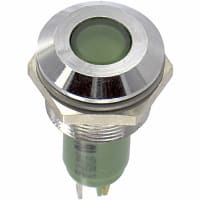 CML Innovative Technologies Panel Mount Indicator LED 0.748 in Yellow 24 VDC QC Tabs 1971 Series