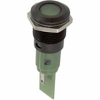 CML Innovative Technologies Indicator Panel Mount LED Mnt-Sz 16mm Bezel Green 24VAC/VDC Tabs