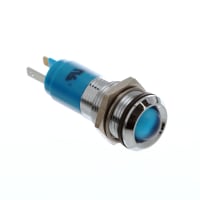 CML Innovative Technologies Panel Mount Indicator LED 0.5" Bezel Blue 24VAC/VDC Tabs SunLight Visibility