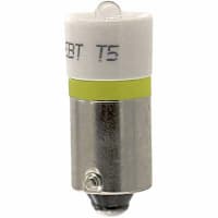 CML Innovative Technologies Lamp, LED, T-3 1/4, Bayonet, Yellow, 130VAC, 5mA, 160mcd, 100000 Hrs