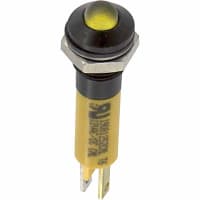 CML Innovative Technologies Indicator Panel Mount LED Mnt-Sz 0.315" Bezel Yellow 12VAC/VDC Tabs