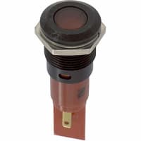 CML Innovative Technologies Indicator Panel Mount LED Mnt-Sz 16mm Bezel Red 12VAC/VDC Tabs