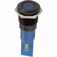 CML Innovative Technologies Indicator Panel Mount LED Mnt-Sz 16mm Bezel Blue 24VAC/VDC Tabs