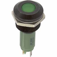 CML Innovative Technologies Indicator Panel Mount LED Mnt-Sz 0.748" Bezel Green 230VAC Tabs