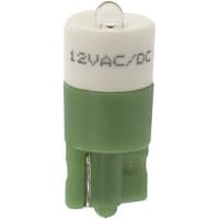 CML Innovative Technologies Lamp, LED, T-3 1/4, Wedge, Green, 12VAC/VDC, 7/14mAAC/mADC, 2100mcd, 100000 Hrs