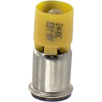 CML Innovative Technologies Lamp, LED, T-1 3/4, Midget Flange, Yellow, 24VDC, 14mA, 280mcd, 100000 Hrs