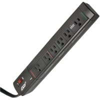 Coleman Cable Surge Protector; 6 OUTLET 3 FT SMART STRIP 2250 JOULES