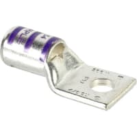 Color-Keyed by ABB Copper One-Hole Lug 4/0 AWG 3/8" Bolt Size Die Code 54 Die Code Purple