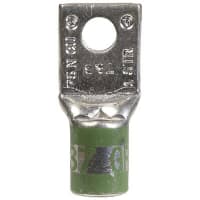 Color-Keyed by ABB Copper One-Hole Lug 1AWG 1/4" Bolt Size Die Code 37 Die Code Green, Series