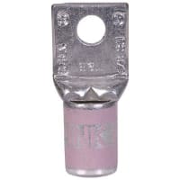 Color-Keyed by ABB Copper One-Hole Lug 1/0 AWG 1/4" Bolt Size Die Code 42 Die Code 42