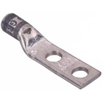 Color-Keyed by ABB Copper Two-Hole Lug 6 AWG 1/4" Bolt Size Plated Die Code 24 Die Code Blue