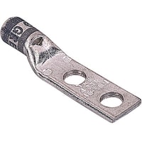 Color-Keyed by ABB Copper Two-Hole Lug Wire Size 4AWG 1/4"Bolt Size Die Code 29 Die Code Gray