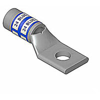 Color-Keyed by ABB Copper One-Hole Lug, 300 Weld, 1/2"Bolt Size, Die Code 71, Color Code Red