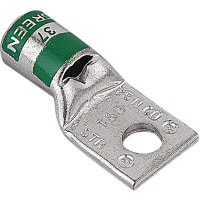 Color-Keyed by ABB Copper One-Hole Lug, 4 AWG, 3/8"Bolt Size, Color Code Gray, Die Code 29