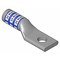 Color-Keyed by ABB Aluminum One-Hole Lug, 2AWG Wire, 1/2"Bolt Size, Die Code 42H, Color Code Pink