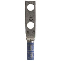 Color-Keyed by ABB Copper Two-Hole Lug 6 AWG 1/4" Bolt Size Tin Plated Die Code 24 DieCodeBlue