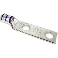 Color-Keyed by ABB Copper Two-Hole Lug 4/0 AWG 1/4" Bolt Size Die Code Purple Die Code 54