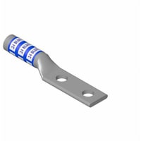 Color-Keyed by ABB 2 Hole Copper Lug, 35kV, 2/0Awg, 3/8" Bolt Size, Die Color Black, Code 45