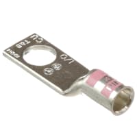 Color-Keyed by ABB Copper One-Hole Lug 1/0AWG 1/2"Bolt Size Die Code 42 Color Code Pink