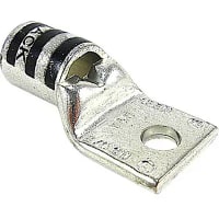 Color-Keyed by ABB Copper Blank Tongue Lug, 8AWG, Tin Plated, Die Color Red, Die Code 21