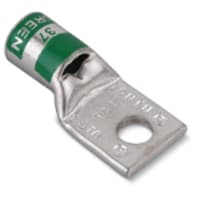 Color-Keyed by ABB Copper One-Hole Lug 1 AWG 1/2" Bolt Size Die Code 37 Die Code Green