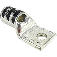 Color-Keyed by ABB Copper One-Hole Lug, 2/0 AWG, 5/8"Bolt Size, Die Code Black, Die Code 45