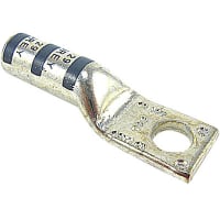 Color-Keyed by ABB Copper One-Hole Lug, 4 AWG, 1/2"Bolt Size, Die Code 29, Color Code Gray