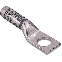 Color-Keyed by ABB Copper One-Hole Lug, 4 AWG, 3/8" Bolt Size, Die Code 29R, Color Code Gray