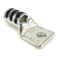 Color-Keyed by ABB One-Hole Copper Lug, 2/0Awg, 3/8" Bolt, Die Code 45, Die Code Black