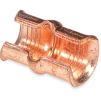 Color-Keyed by ABB Copper C-Tap, Main: 2/0, Branch 1-12, 1-11/16"Lx1-27/32"H, Die Code54 Die Purple