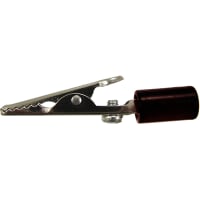 Adaptive Interconnect Electronics, Inc ALLIGATOR CLIP, STEEL, WITH BARREL, SCREW, BLACK HANDLE, 10 AMP