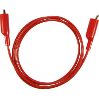 Adaptive Interconnect Electronics, Inc Alligator Test Clip Patch Cord, 36 inches, Red