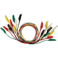 Adaptive Interconnect Electronics, Inc Lead Set, Multi-Color, 10 Insulated Leads with Mini-Alligator Clips