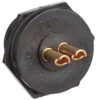 Conxall Connector #12 Solder Cup 2 Socket Gold over Nickel -55 to +125 ° C 600