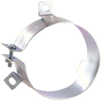 Cornell-Dubilier Clamp, Mounting, 1010 CRS, VR Vertical, 0.035 in., Zinc Chromate, 0.0001 in.