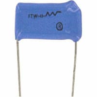 Cornell-Dubilier Capacitor, Polyester Film, 0.5 uF, 200 VDC/125 VAC, +/- 20%, Radial Leaded, 85 C