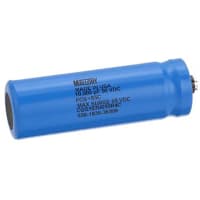 Cornell-Dubilier Capacitor, Alum Electrolytic, 4700 uF, -10, +75%, 40 VDC, Screw Terminal, 1.375x2.125in