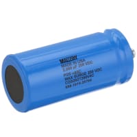 Cornell-Dubilier Capacitor, Alum Electrolytic, 2000 uF, -10, +50%, 200 VDC, Screw Terminal, 2x4.12in