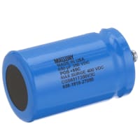 Cornell-Dubilier Capacitor, Alum Electrolytic, 650 uF, -10, +50%, 350 VDC, Screw Terminal, 2x3.125in